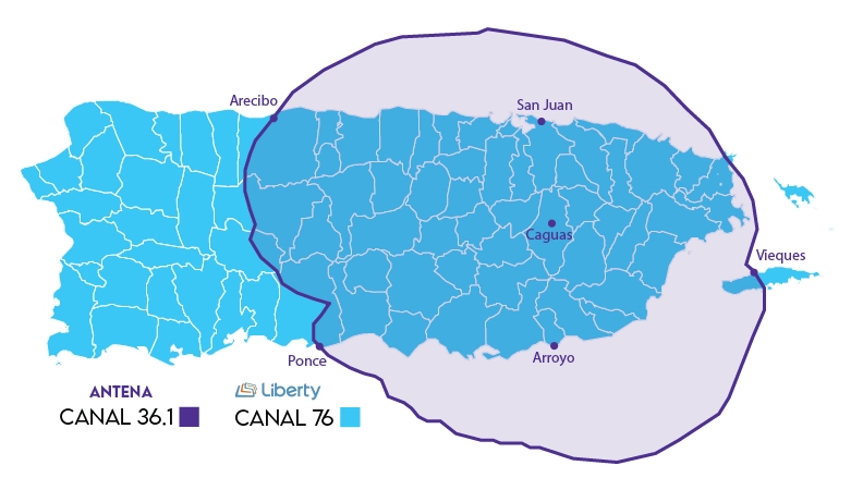 Mapa de Cobertura Puerto Rico